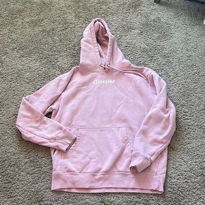 Glossier Original Pink Hoodie Sz M